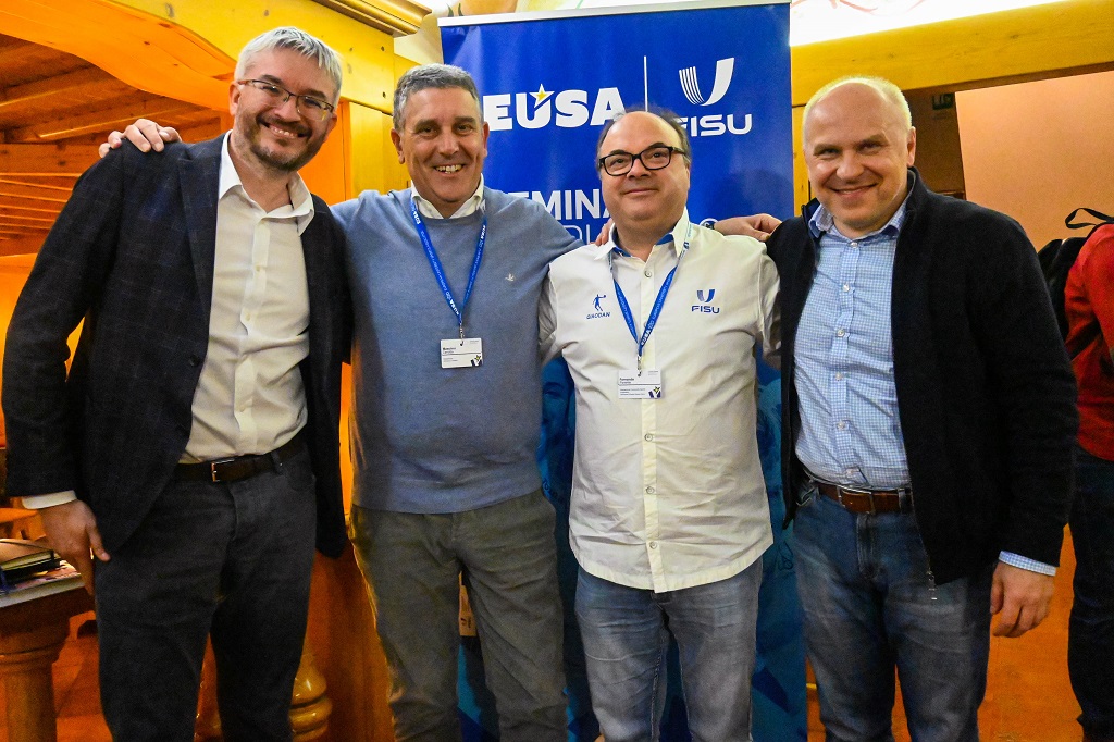 Representatives of EUSA, FISU and local hosts